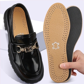 Bőr talpbetétek férfiaknak, vastagított első rétegű marhabőr, izzadságelnyelő, ütéselnyelő, lélegző, teljes párnázású, közvetlen értékesítés, lélegző és ütéselnyelő férfiaknak és nőknek