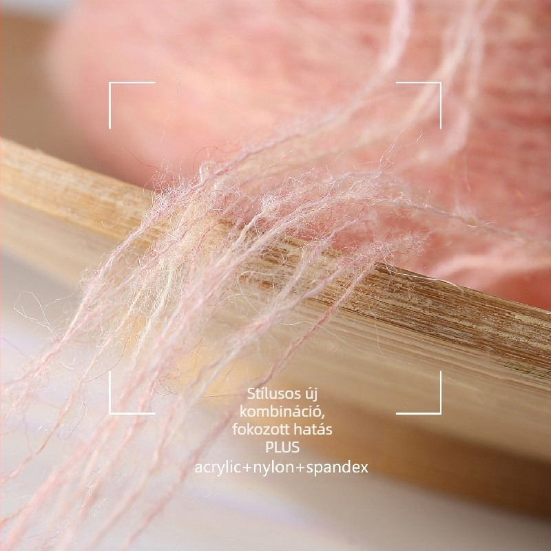 Őszi és téli meleg 13/1 Stretch Moher fonal 77 akril 20 nejlon 3 spandex szál bolyhos puha és kényelmes