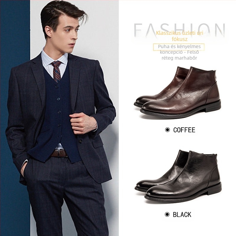 1988 2022 téli új férfi valódi bőr Martin csizma felső rétegű marhabőr alkalmi férfi csizma