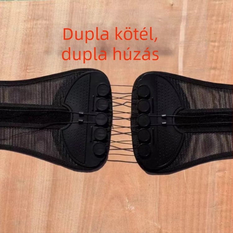 Új, dupla húzású derékpántos porckorongtartó övcsiga, nyomás alatt álló húzózsinóros deréktámasz, deréktámasz férfiaknak és nőknek, lélegző hálós anyagból