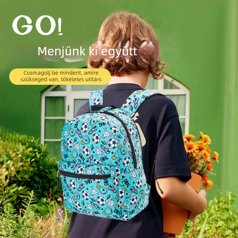 Általános iskolai iskolatáska, háromrészes, rajzfilmmintás, futballcipő, gyerek hátizsák, könnyű válltáska, gyártók nagykereskedelemben