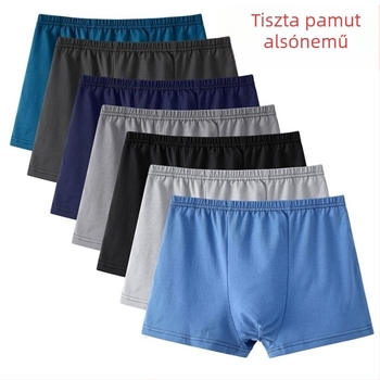 Férfi pamut alsónemű, laza, plus size boxeralsó, lélegző, középderekú pamut alsónadrág, nagykereskedelem