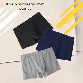 Férfi pamut alsónemű, laza, plus size boxeralsó, lélegző, középderekú pamut alsónadrág, nagykereskedelem