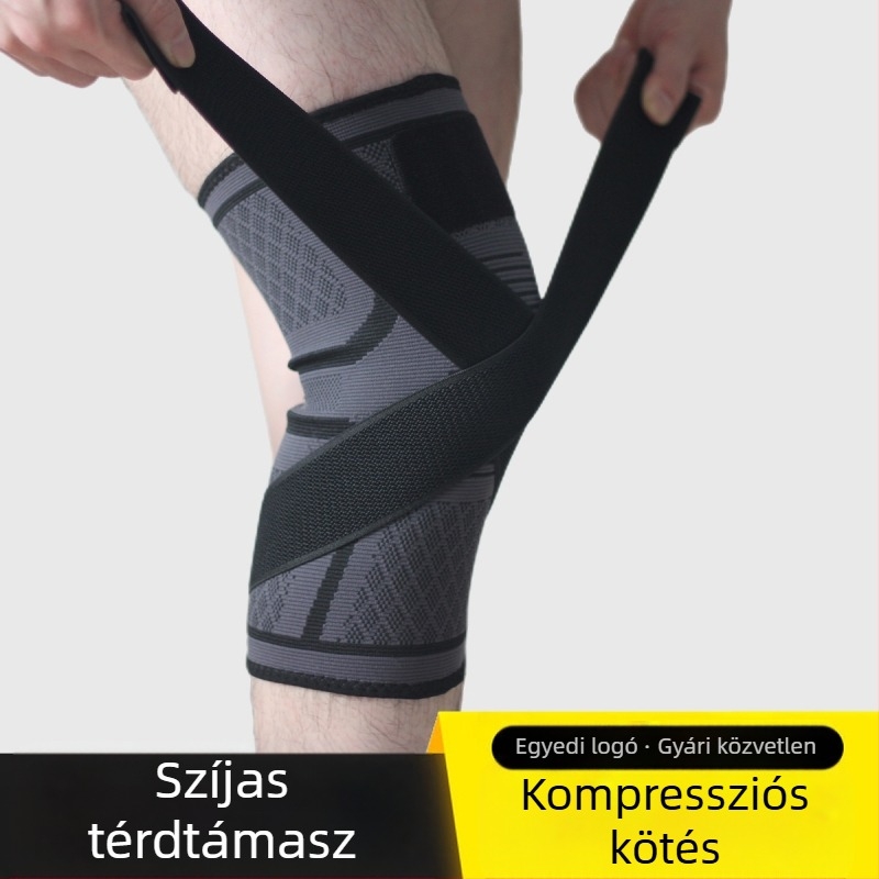 Nyomáspántos térdvédő Kosárlabda Futás Fitnesz Lovaglás Kötött Sport Térdvédő Sűrített Lélegző