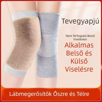 Őszi és téli teveszőrből készült meleg térdvédő, gyapjúval bélelt, vastagított, hidegálló, meleg térdízületi védő, régi, hideg lábakra való, kerékpáros, férfiaknak és nőknek való