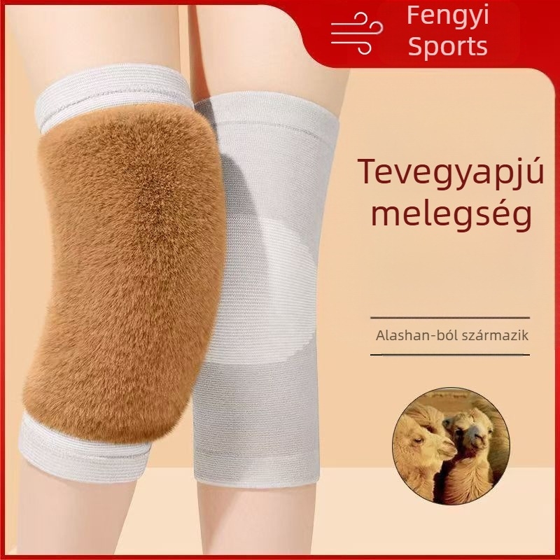 Őszi és téli teveszőrből készült meleg térdvédő, gyapjúval bélelt, vastagított, hidegálló, meleg térdízületi védő, régi, hideg lábakra való, kerékpáros, férfiaknak és nőknek való