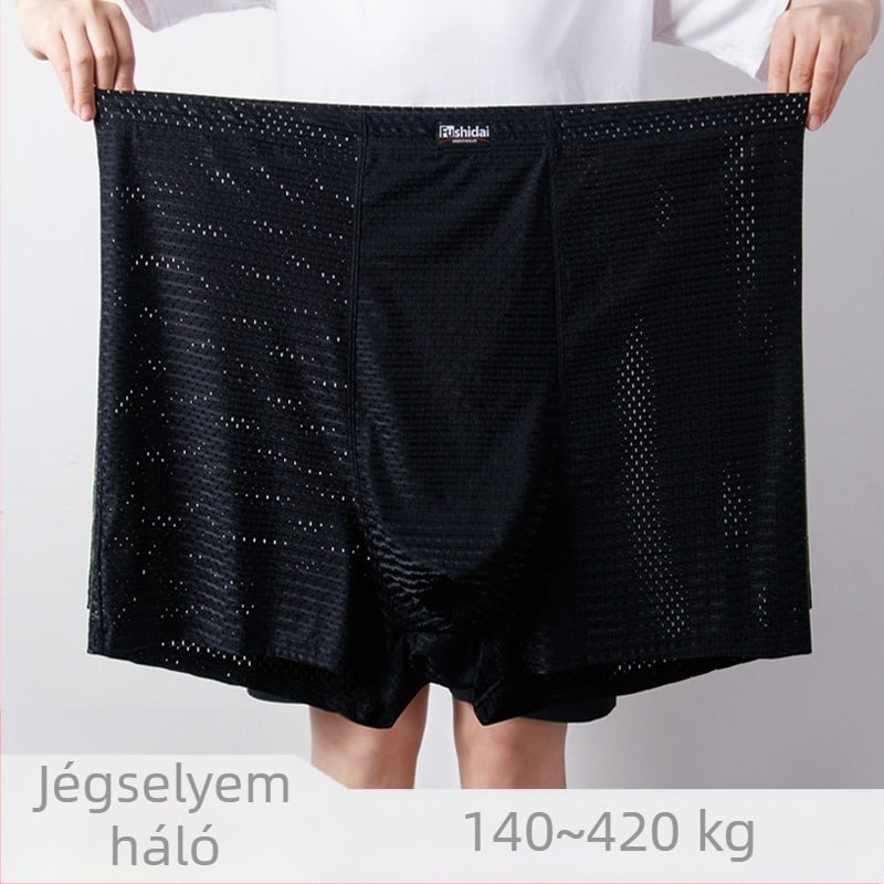 2~3 magas derekú, nagy méretű Ice Silk férfi alsónemű, nagykereskedelmi, kövér fickóknak való nadrág, 70.00 kg, nyári új termékek