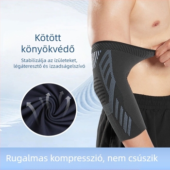 Sport könyökvédők férfiaknak, Kerékpározáshoz, Kosárlabdához, Lélegző, Izzadságelvezető, Nyomásos Kötött Könyökvédők, Meleg Gyártók Nagykereskedelme