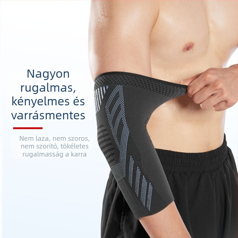 Sport könyökvédők férfiaknak, Kerékpározáshoz, Kosárlabdához, Lélegző, Izzadságelvezető, Nyomásos Kötött Könyökvédők, Meleg Gyártók Nagykereskedelme
