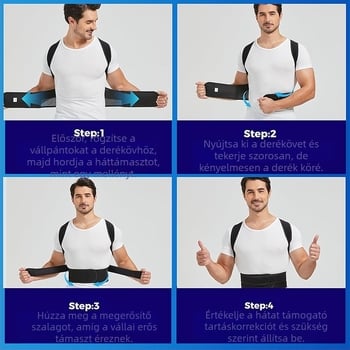 Felnőtt férfiak és nők nyitott mellkasú gyönyörű hátkorrekciós öv korrekció testtartás megelőzés púpos állítható hátedzés nyújtás nyitott vállak