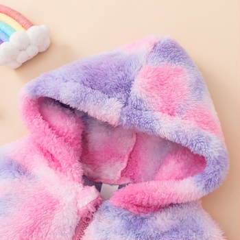 Határokon átnyúló e-kereskedelem, exkluzív Amazon Temu újszülött baba őszi/téli ruha, kapucnis, polár festett felsőruházat