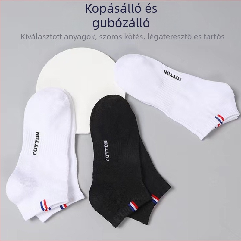 Zoknik Tavaszi és nyári férfi rövid zoknik Csúszásgátló Csúszásgátló Izzadságelnyelő Lélegző Nyári Vékony Hajózokni Hétköznapi Sport Trendi Zoknik