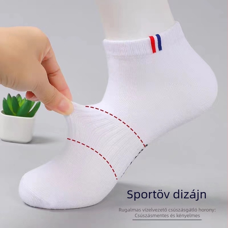 Zoknik Tavaszi és nyári férfi rövid zoknik Csúszásgátló Csúszásgátló Izzadságelnyelő Lélegző Nyári Vékony Hajózokni Hétköznapi Sport Trendi Zoknik