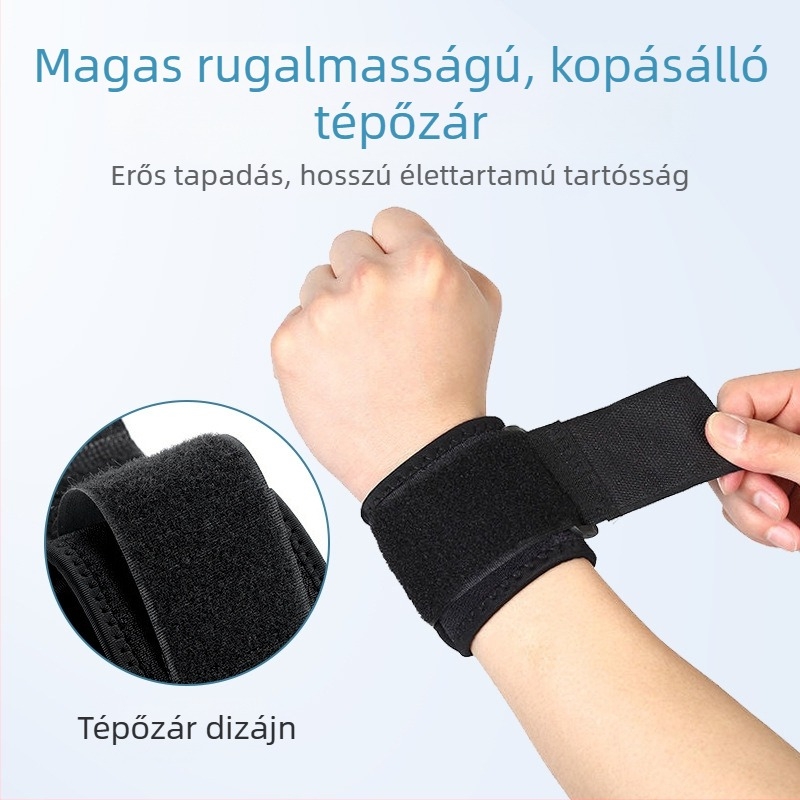 Határokon átnyúló sportcsuklópánt, rugalmas, nyomórugalmas, tépőzáras, állítható csuklópánttal