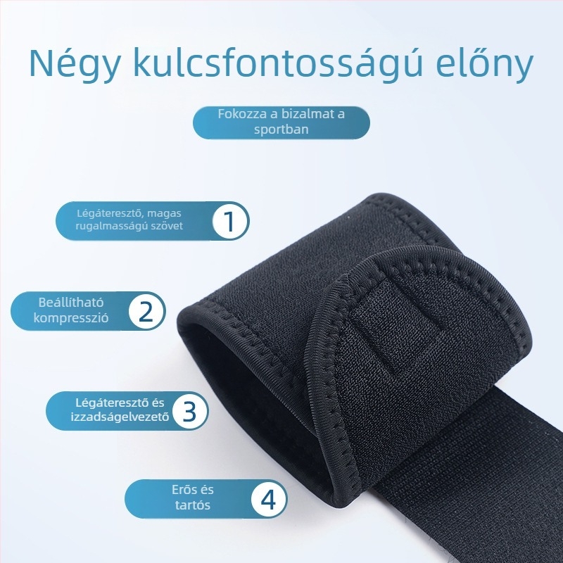 Határokon átnyúló sportcsuklópánt, rugalmas, nyomórugalmas, tépőzáras, állítható csuklópánttal