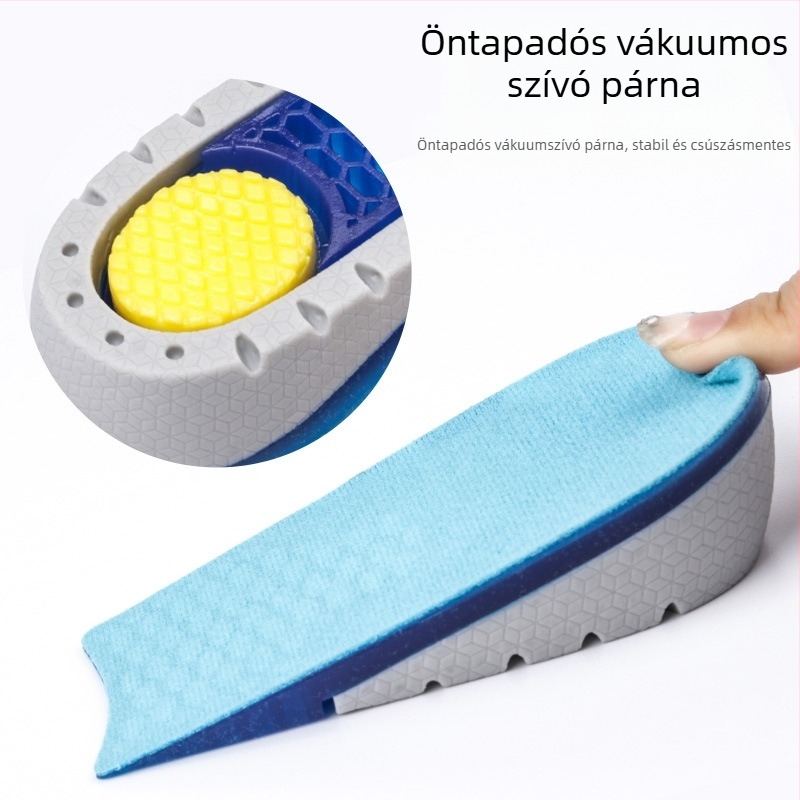 TPE talpbetét, magasító félpárna, férfi és női, puha és kényelmes sporttal, láthatatlan, méhsejtmintás, rugalmas, fáradtságmentes lábmagasító talpbetét