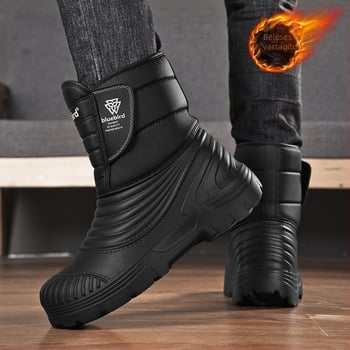 Téli, 50 yardos (+ méret) európai és amerikai divatos, magas szárú hótaposó, határokon átnyúló, kültéri, gyapjúbéléssel, meleg, vízálló, nagyméretű pamut csizma nagykereskedelemben