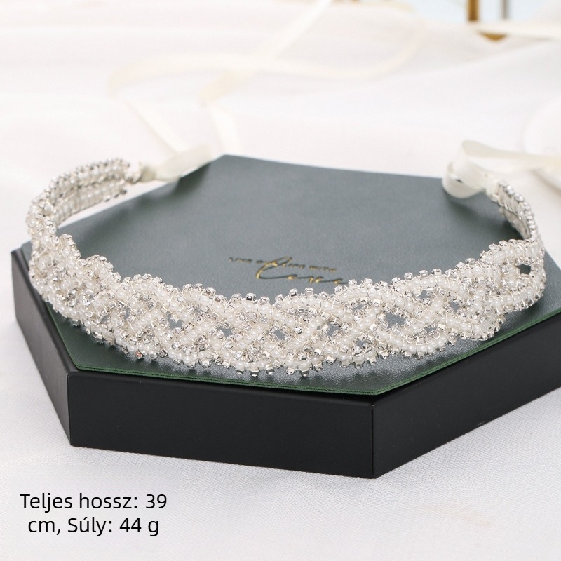 Új, szexi, kézzel készített rizsgyöngyös, csavart virágos fejdísz, esküvői fejdísz, hajkiegészítők, menyasszonyi ékszerek