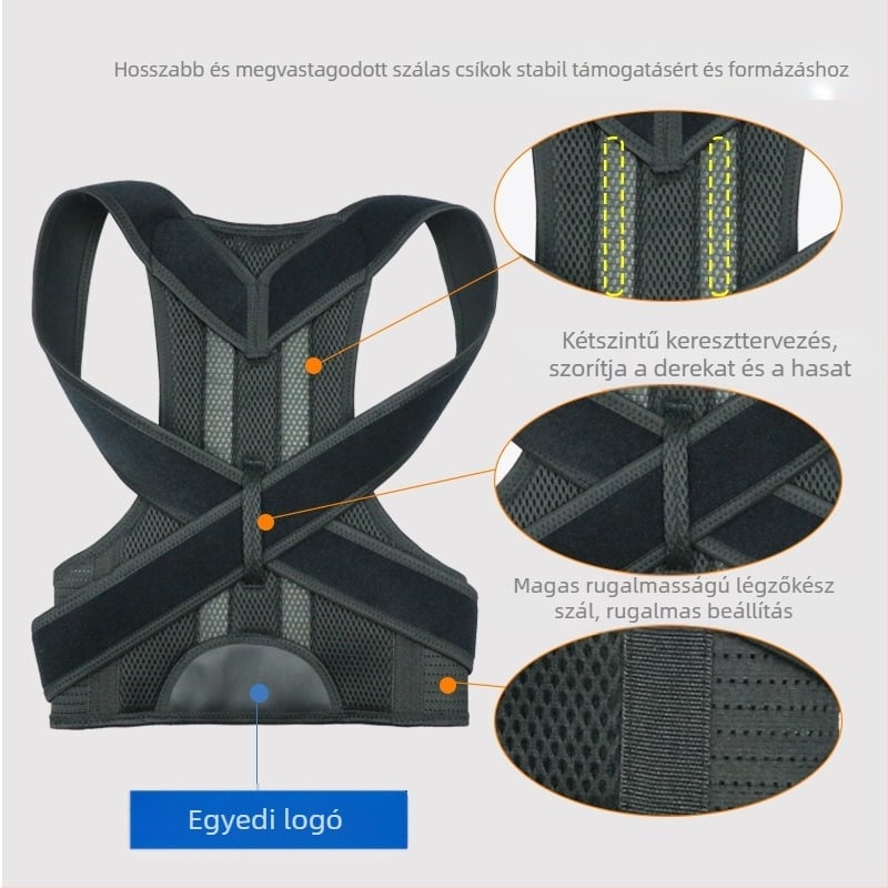 Gyártó nagykereskedelmi diákülés testtartás hátul lélegző fix öv testtartás korrekciós öv púpos támasztó öv férfiaknak és nőknek