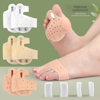 Hüvelykujj valgus lábujj osztó megvastagított mágnes láb ütéscsillapító masszázs lábfej párna dupla lyukú Big Foot csont ortézis