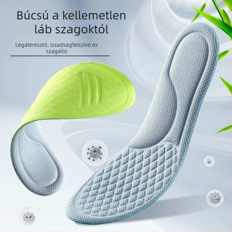 Mugwort dezodor és szagtalan talpbetét masszázs Izzadságelnyelő Puha és kényelmes Férfi és női izzadó lábak Lélegző és száraz sportcipők Csizmák