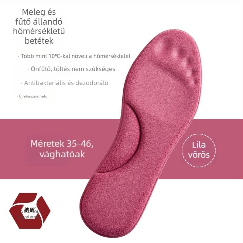 Téli meleg és állandó hőmérsékletű hőbetétek Nano géntechnológiával, fizikai, tartós fűtő és szagtalanító talpbetétek nőknek