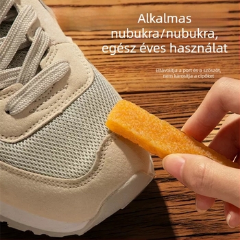 Eredeti Jiefu Shi velúr folteltávolító kendő velúr hótaposókhoz, szarvasbőr tisztító kendő, radír fehér cipőkhöz