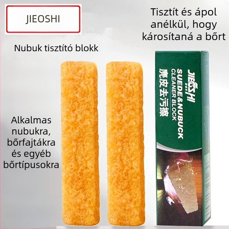 Eredeti Jiefu Shi velúr folteltávolító kendő velúr hótaposókhoz, szarvasbőr tisztító kendő, radír fehér cipőkhöz