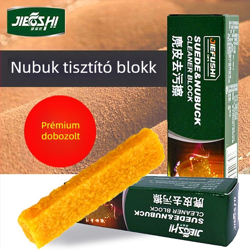 Eredeti Jiefu Shi velúr folteltávolító kendő velúr hótaposókhoz, szarvasbőr tisztító kendő, radír fehér cipőkhöz