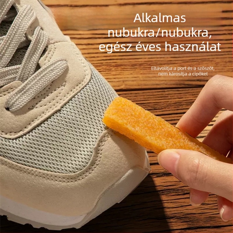 Eredeti Jiefu Shi velúr folteltávolító kendő velúr hótaposókhoz, szarvasbőr tisztító kendő, radír fehér cipőkhöz