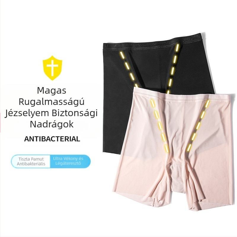 Női biztonsági rövidnadrág, kitett területekkel szemben, 100% antibakteriális pamut ülep, lélegző és gyorsan száradó nyárra, jégselyem, vékony biztonsági leggings