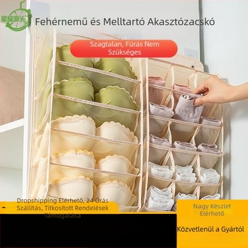 Függőlegesen tároló, ingyenesen tárolható ruhásszekrény, falra szerelhető alsónemű, hálótermi mellkasi zokni, perforált tárolódoboz, tárolózsák