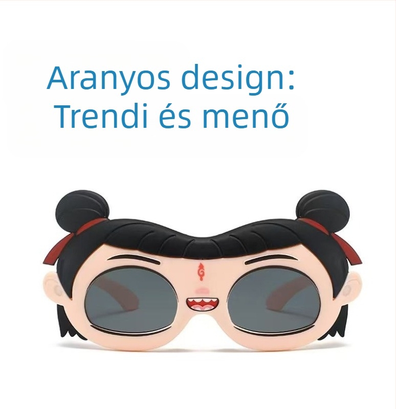 Nezha Ao C napszemüveg, gyermek polarizált napszemüveg, anti-ultraibolya, aranyos rajzfilm baba TPEE, fiúknak és lányoknak