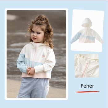 Lányka naptej ruházat Baba köpeny Nyári UV-szűrős gyerekkabát Gyermek naptej ruházat