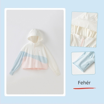 Lányka naptej ruházat Baba köpeny Nyári UV-szűrős gyerekkabát Gyermek naptej ruházat
