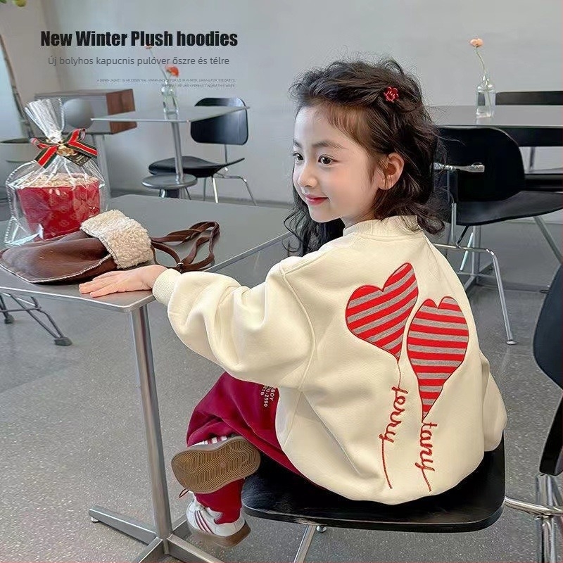 Lányka pulóver tavaszi és őszi közepes és nagy gyerek felső 2024 új gyerekruházat kislányoknak nyugati stílusú koreai stílusú hímzett pulóver