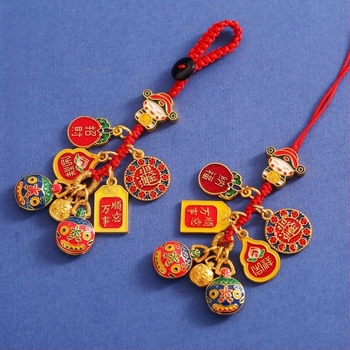 National Tide Vintage homok arany gazdagság isten autókulcs medál fonott kötél táska sárkány lógó zománc arany nyelési szörnyeteg kulcstartó