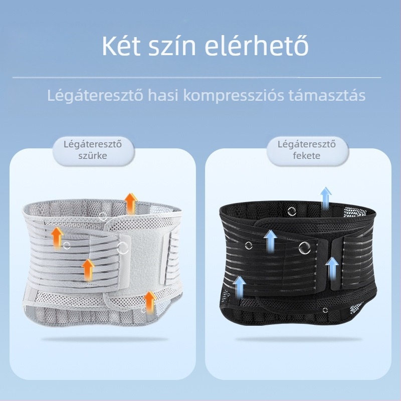 Támasztó derékvédő légáteresztő védelem ágyéki porckorong kiálló öv férfi és női fitnesz súlyemelő guggolás kemény húzás hasfeszesítő öv