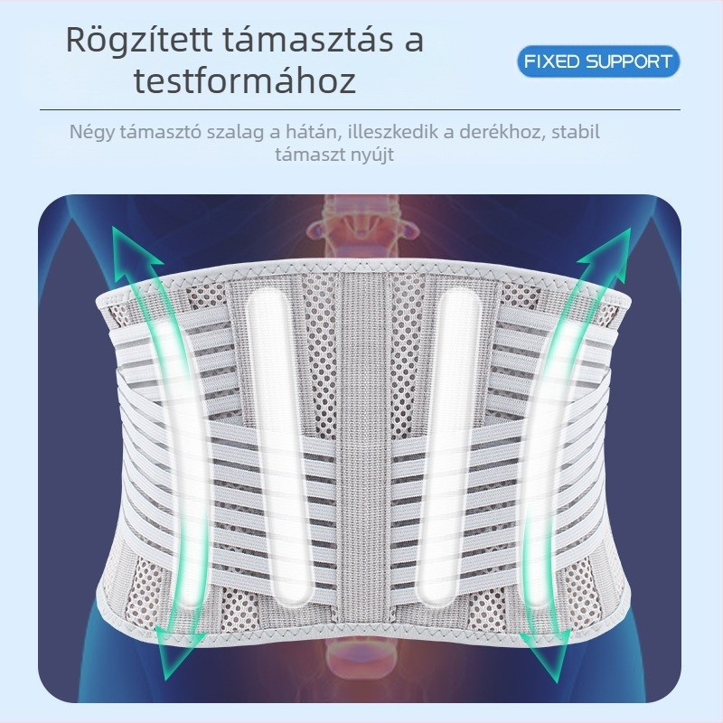 Támasztó derékvédő légáteresztő védelem ágyéki porckorong kiálló öv férfi és női fitnesz súlyemelő guggolás kemény húzás hasfeszesítő öv