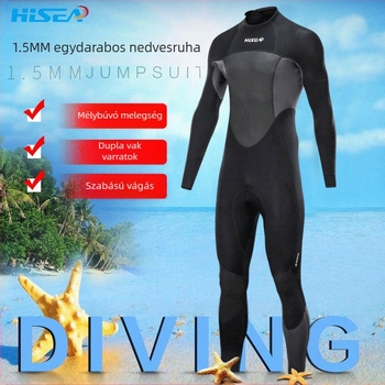 Hisea nagykereskedelmi 1,5 mm-es búvárruha, férfi meleg, hosszú ujjú nadrág, szörfruha, búvárruha, medúza ruha, raktáron
