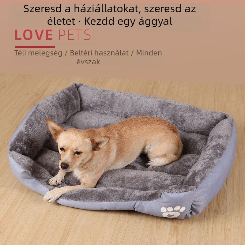 Kivehető és mosható kisállatkennel kutyáknak, macskaszőnyeg, négy évszakos meleg szőnyeg, sokszögű kisállatkellékek, kennel nagykereskedelem
