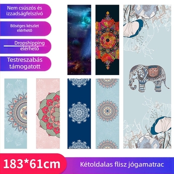 Csúszásmentes kétoldalas bársony jógaszőnyeg nyomtatott puha fitnesz jógatörölköző mikroszálas jógatörölköző