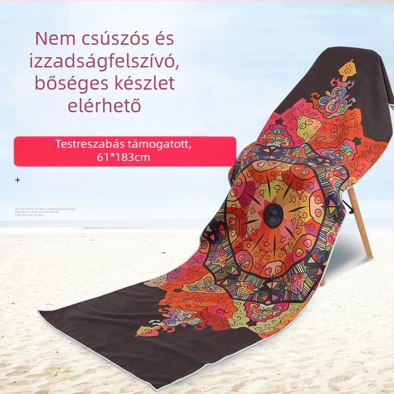 Csúszásmentes kétoldalas bársony jógaszőnyeg nyomtatott puha fitnesz jógatörölköző mikroszálas jógatörölköző