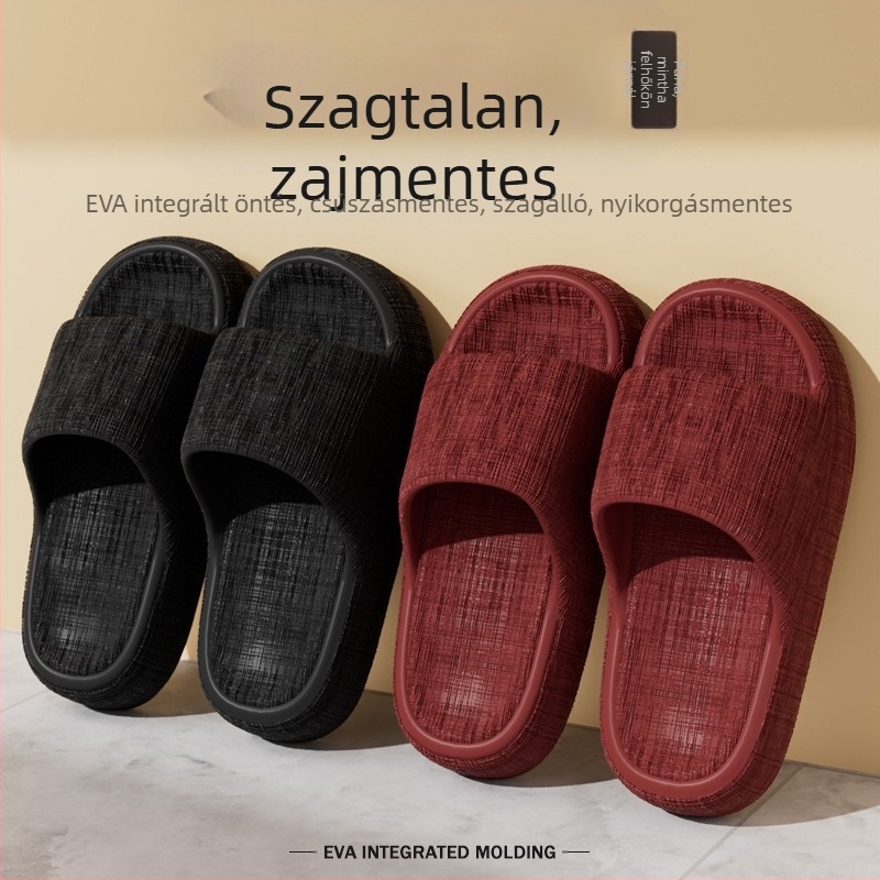 2025 új papucs nőknek, nyári otthoni beltéri fürdőkád csúszásmentes, büdös lábú, matt szandál férfiaknak