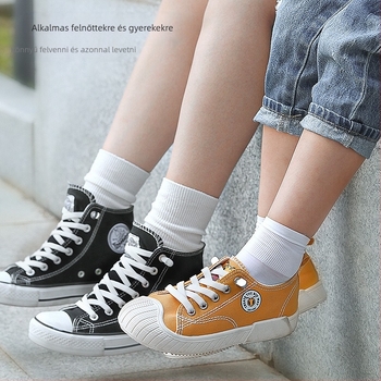 Kötésmentes, lusta cipőfűző műtárgy férfi és női kis fehér cipők gyermek laza, kötél nélküli, fekete-fehér lapos cipőfűző kötélcsattal