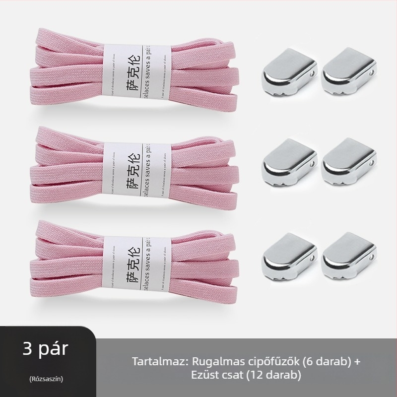 Kötésmentes, lusta cipőfűző műtárgy férfi és női kis fehér cipők gyermek laza, kötél nélküli, fekete-fehér lapos cipőfűző kötélcsattal