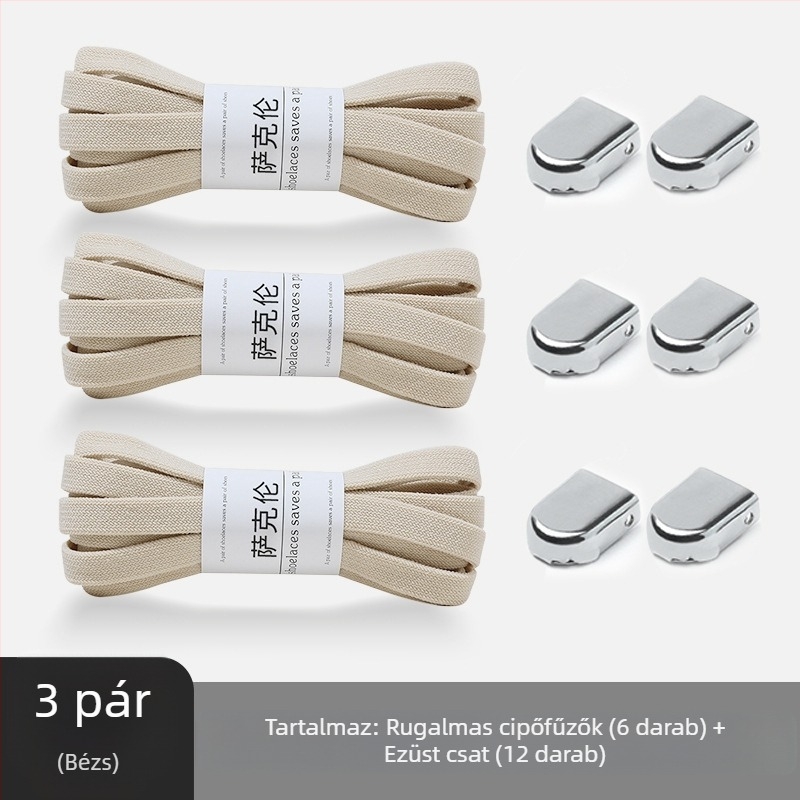 Kötésmentes, lusta cipőfűző műtárgy férfi és női kis fehér cipők gyermek laza, kötél nélküli, fekete-fehér lapos cipőfűző kötélcsattal