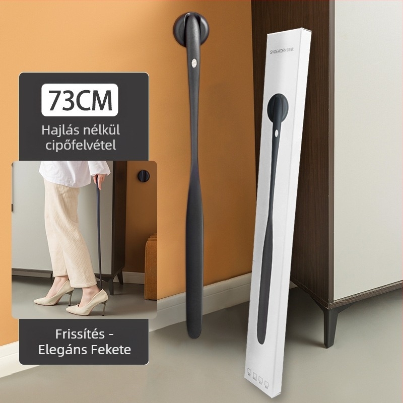 Meghosszabbított mágneses cipőkanál a hajlás nélküli cipőviseléshez, cipőemelő idősek és terhes nők számára, határokon átnyúló, csúcskategóriás műanyag cipőszedő és cipőkanál