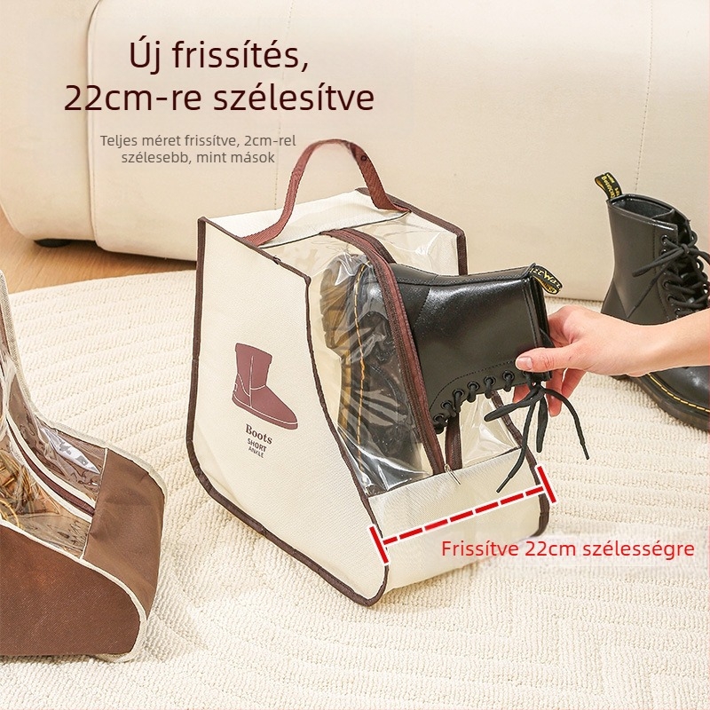 Határokon átnyúló háztartási csizma táska nedvesség- és porálló cipőtároló táska PVC nem szőtt kényelmes cipő- és cipőtáska