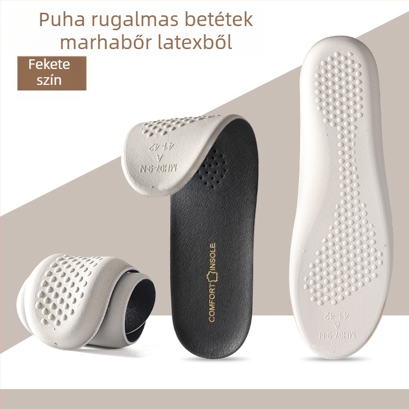 Valódi marhabőr latex talpbetét, szuper puha, tartós, fájdalommentes, férfi, izzadságelnyelő, szagmentes, sport, ütéselnyelő érzés, nyári, női, lélegző